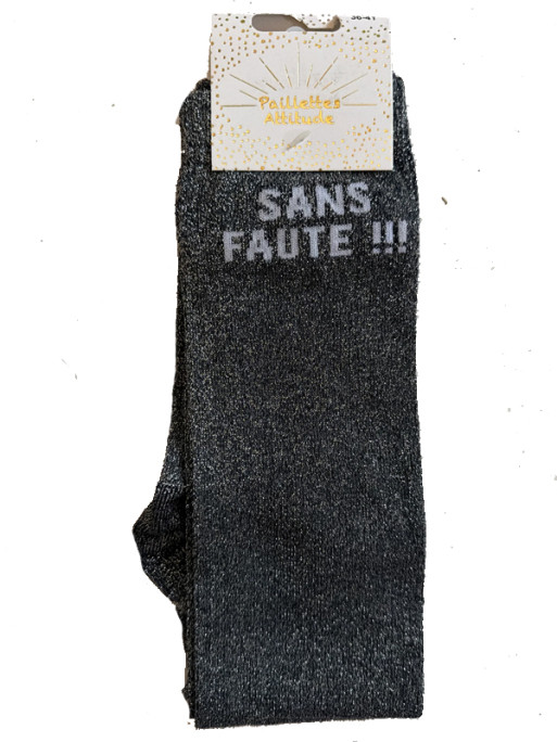 Chaussettes d'équitation pailletées ''Sans Fautes !!!'' Paillettes Attitude