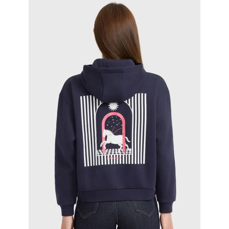 Sweat à capuche Coeur Octorbre Rose Harcour