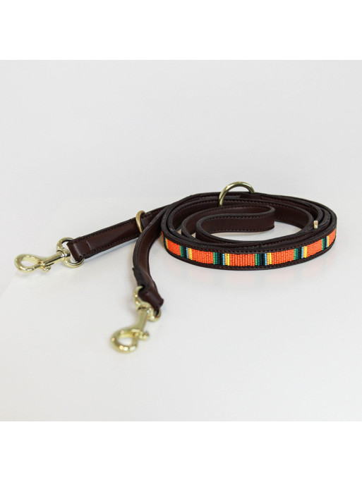 Laisse pour chien perles faites main 230 cm Kentucky Laisse pour chien perles faites main 230 cm Kentucky