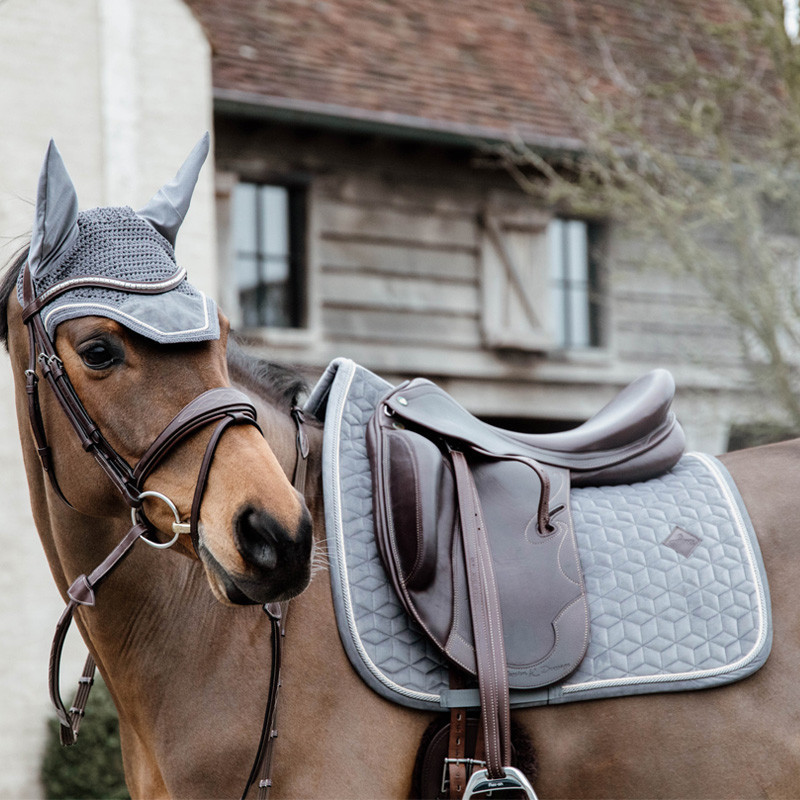 Tapis de selle Basic Velvet Dressage bleu marine Kentucky