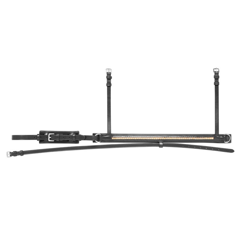 Muserolle combinée clincher doré Equiline noir