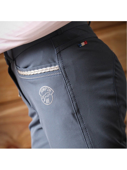 Pantalon d'équitation Junior Fille Marie Jump'In Bleu officier 2 Pantalon d'équitation Junior Fille Marie Jump'In Bleu officier 2