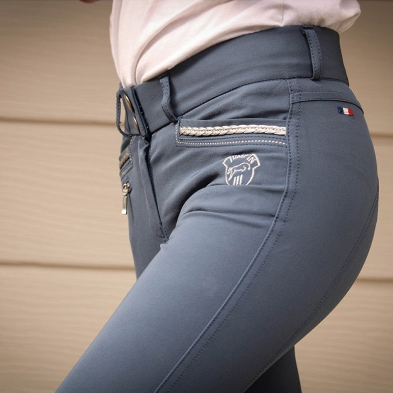 Pantalon d'équitation Junior Fille Marie Jump'In Bleu officier 3