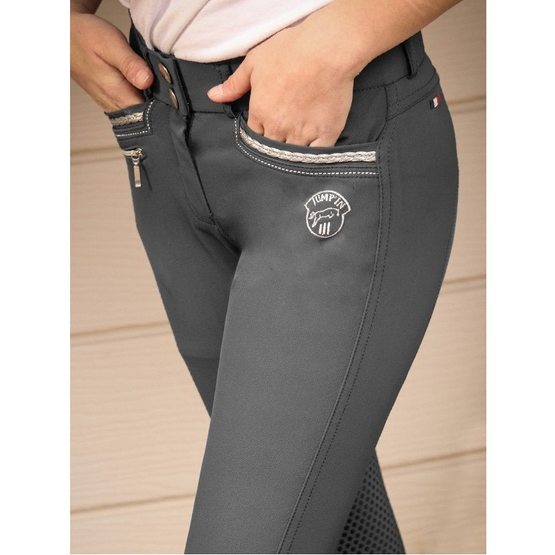 Pantalon d'équitation Junior Fille Marie Jump'In Gris