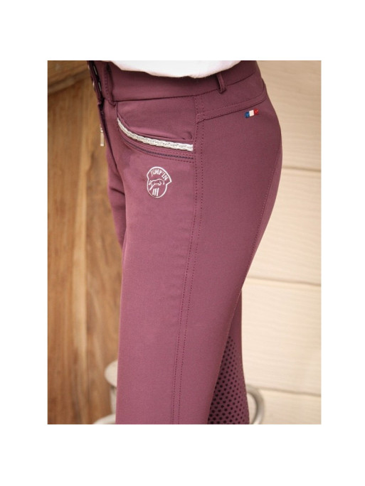 Pantalon d'équitation Junior Fille Marie Jump'In Prune 1 Pantalon d'équitation Junior Fille Marie Jump'In Prune 1