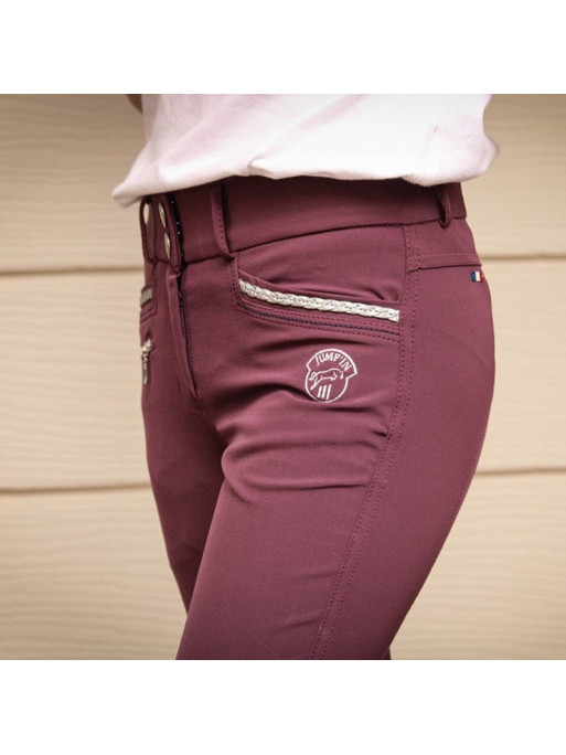Pantalon d'équitation Junior Fille Marie Jump'In Prune 2 Pantalon d'équitation Junior Fille Marie Jump'In Prune 2