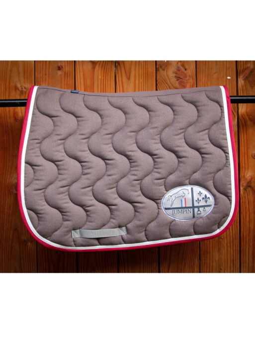 Tapis Jumpad Ecusson Jump'In Gris chiné, blanc et bordeaux 1 Tapis Jumpad Ecusson Jump'In Gris chiné, blanc et bordeaux 1