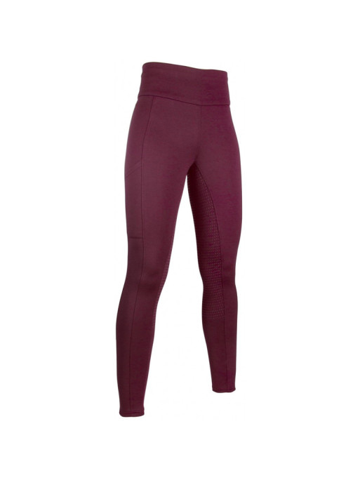 Leggings Cosy fond silicone HKM Rouge foncé Leggings Cosy fond silicone HKM Rouge foncé