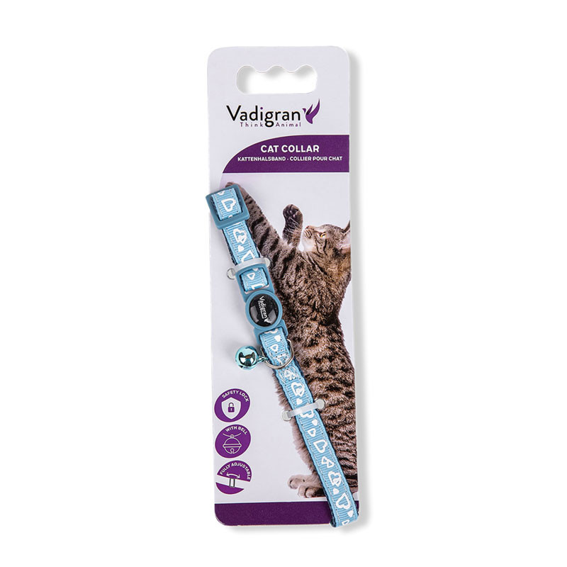Collier chat Coeur 20-30cmx10mm Vadigran