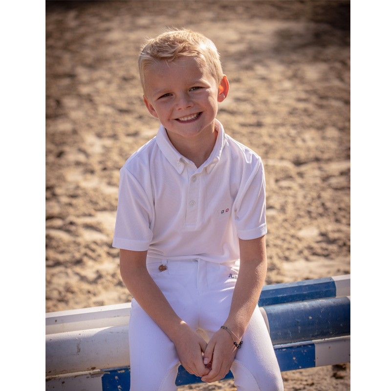 Polo-de-concours-blanc-manches-courtes-Gaston-Jumpin