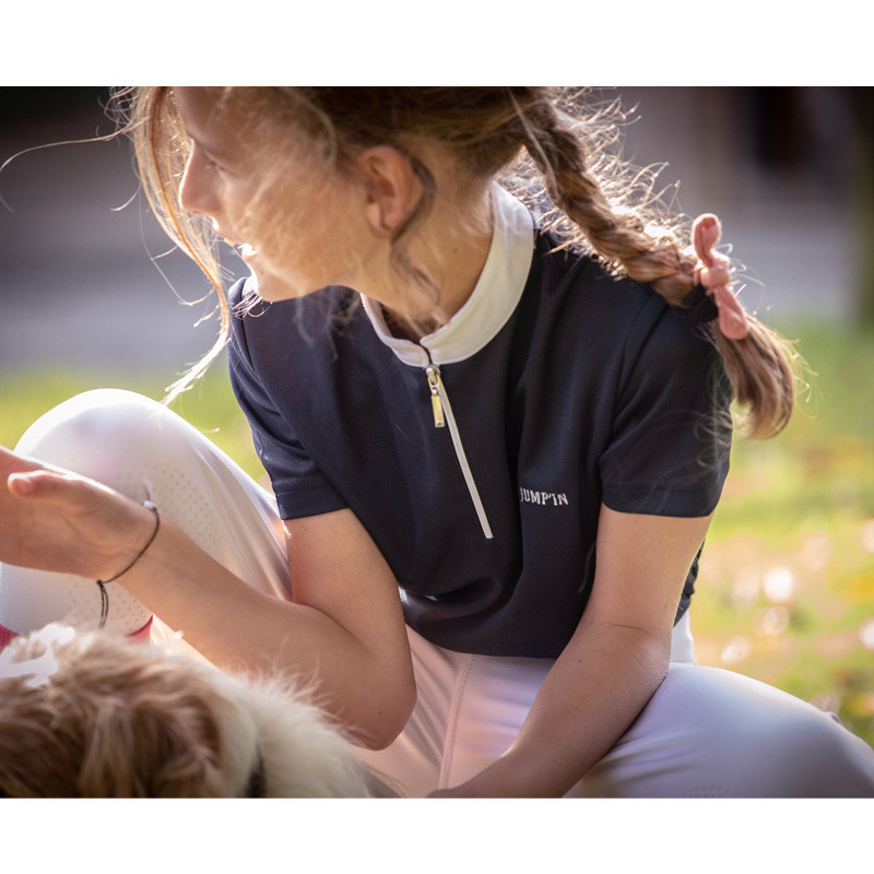 Polo de concours marine manches courtes Charlie Jump'In