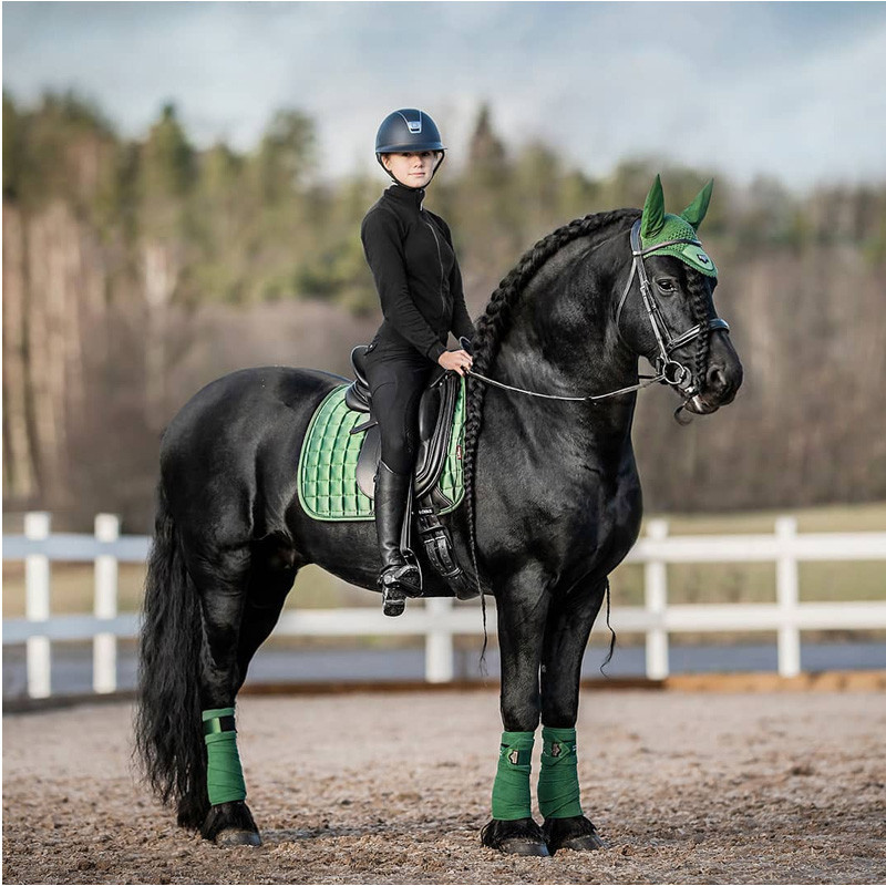 Bonnet cheval Loire Satin Lemieux vert foncé 1