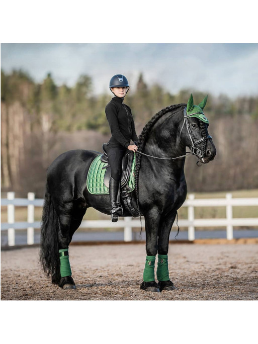 Bonnet cheval Loire Satin Lemieux vert foncé 1 Bonnet cheval Loire Satin Lemieux vert foncé 1