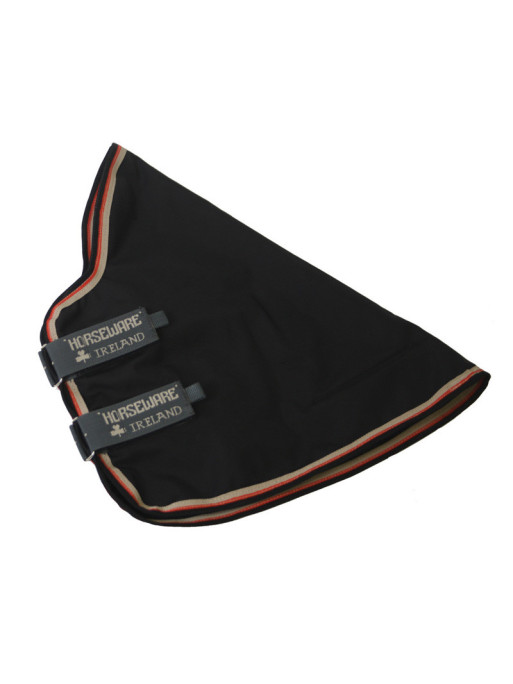 Couvre cou Rambo Supreme Hood Horseware noir et orange Couvre cou Rambo Supreme Hood Horseware noir et orange