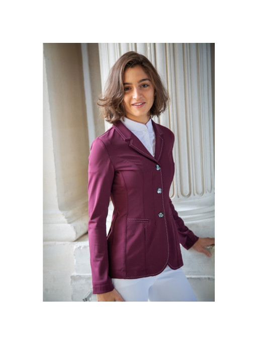 Veste de concours Paris Air Soft Enfant Pénélope prune face Veste de concours Paris Air Soft Enfant Pénélope prune face