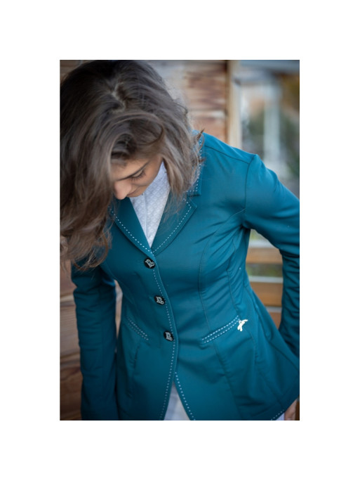Veste de concours Paris Air Soft Enfant Pénélope bleu canard proche Veste de concours Paris Air Soft Enfant Pénélope bleu canard proche