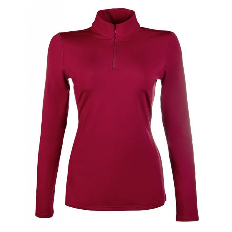 Shirt fonctionnel basic HKM rouge foncé