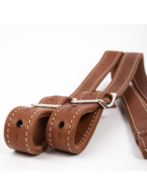 Etrivières de dressage Antarès marron 2