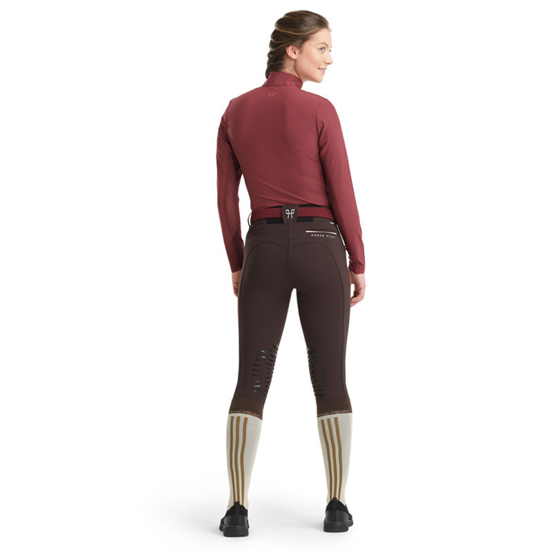 Polo Sunset 2022 Femme Horse Pilot dark red dos