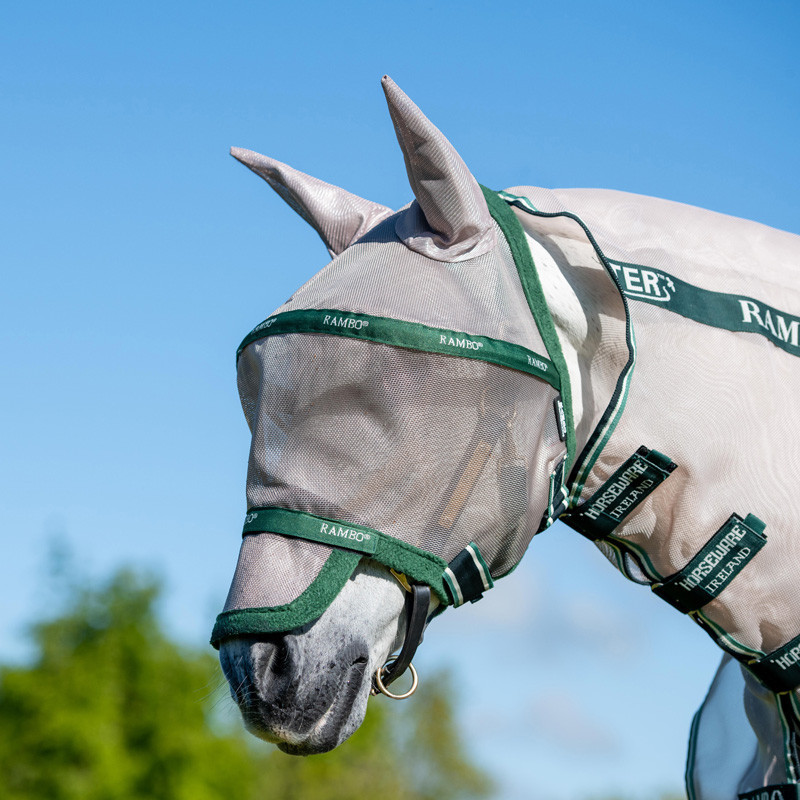 Masque anti-mouches Rambo Plus Horseware vert