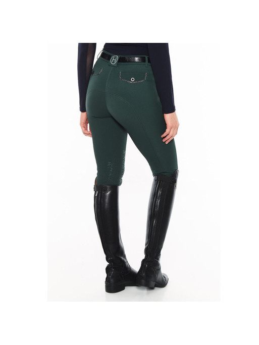 Pantalon Jaltika fix system grip Femme Rider Harcour vert foncé arrière porté Pantalon Jaltika fix system grip Femme Rider Harcour vert foncé arrière porté