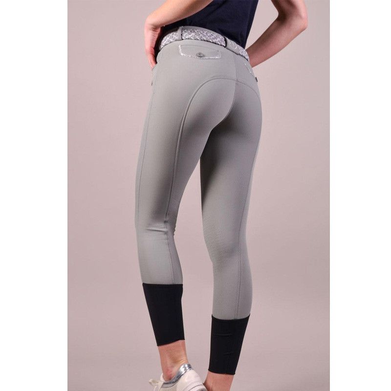 Pantalon Jaltika fix system grip Femme Rider Harcour gris arrière porté
