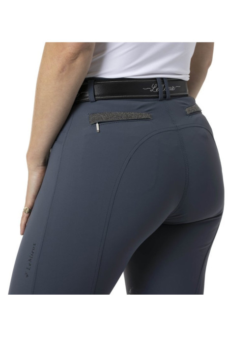 Pantalon dynamique knee grip LeMieux gris dos