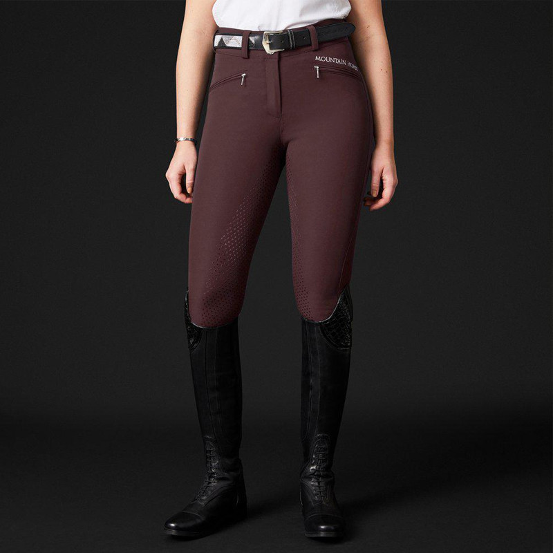 Pantalon d'équitation Diana Mountain Horse bordeaux ambiance 1