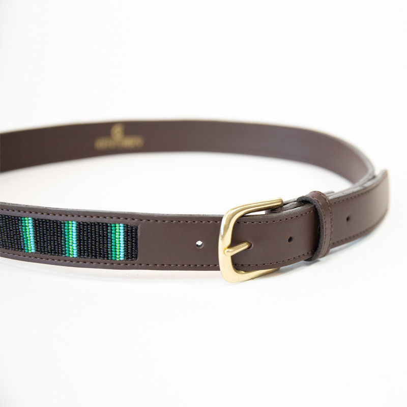 Ceinture Perles faites main Kentucky noir 2