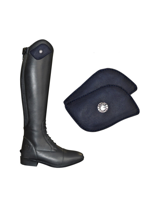 Empiècements pour bottes Pratoni Canter cuir marine