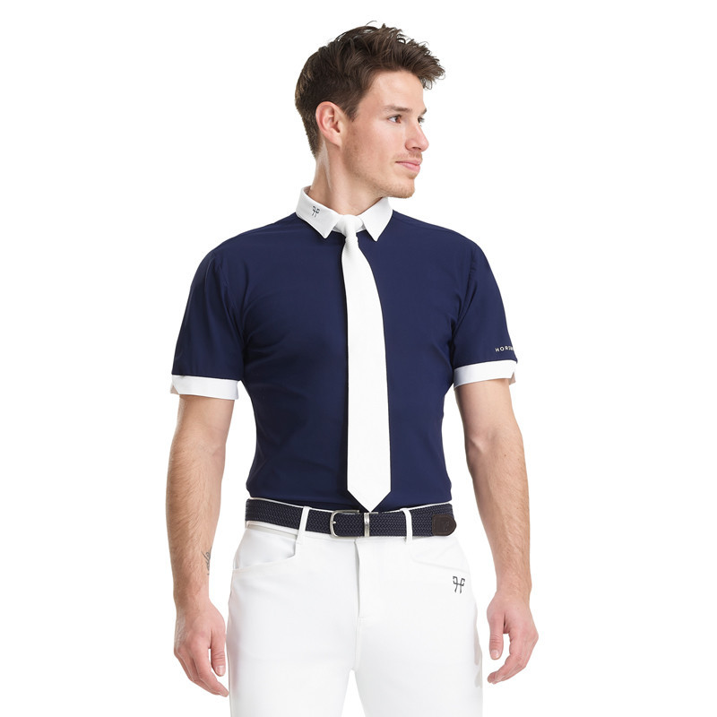 Chemise de concours Aerolight MC 2022 Homme Horse Pilot navy