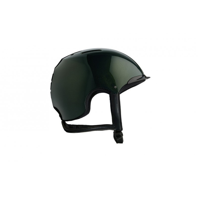 Casque Gravity S brillant Naca vert sans visiere profil