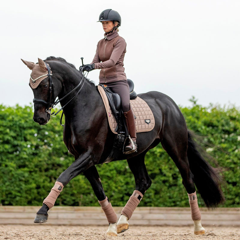 Tapis de selle loire memory dressage square dressage Lemieux beige 2