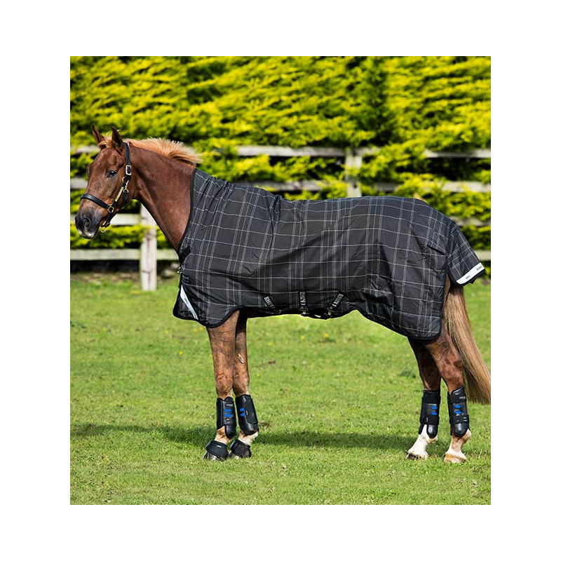 Couverture cheval Horseware Rhino Wug Vari Layer  black grey white check & grey
