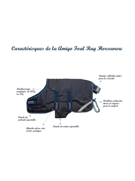Couverture poulain Amigo Foal Rug Ripstop Horseware Couverture poulain Amigo Foal Rug Ripstop Horseware