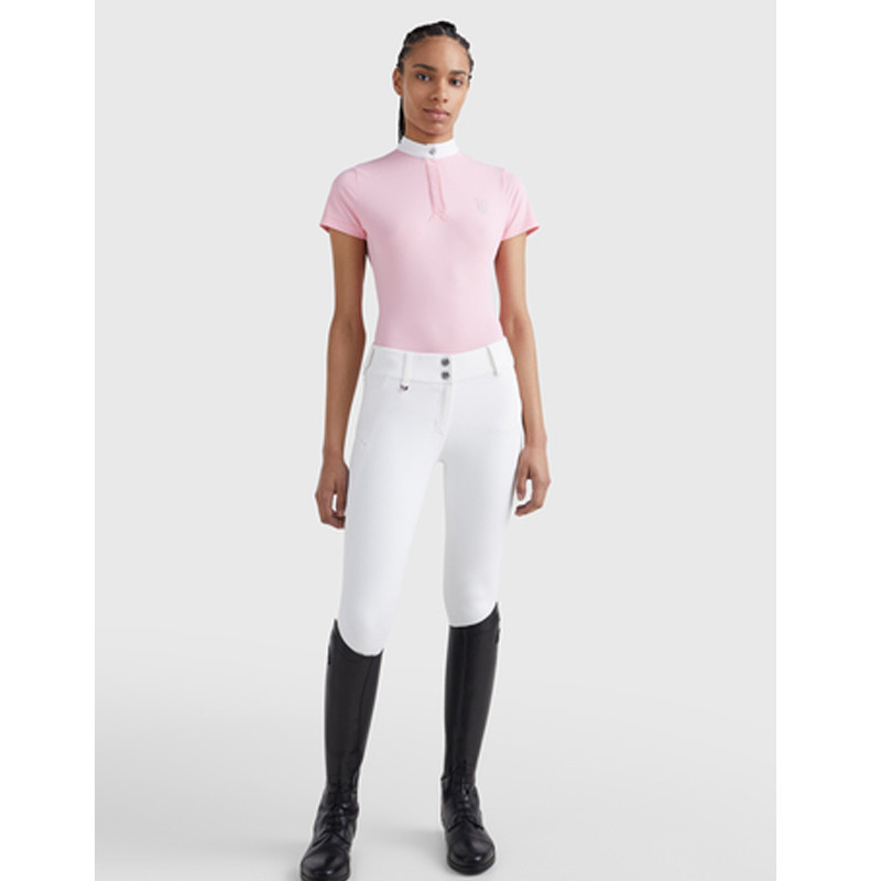T-Shirt concours à manches courtes Rhinestone Performance Tommy Hilfiger Equestrian