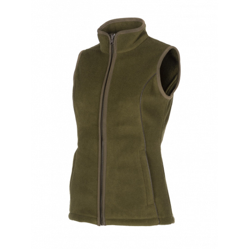Gilet Polaire Femme Sans Manches - Chaud - Col V - Boutons - Couleur Unie - Hiver